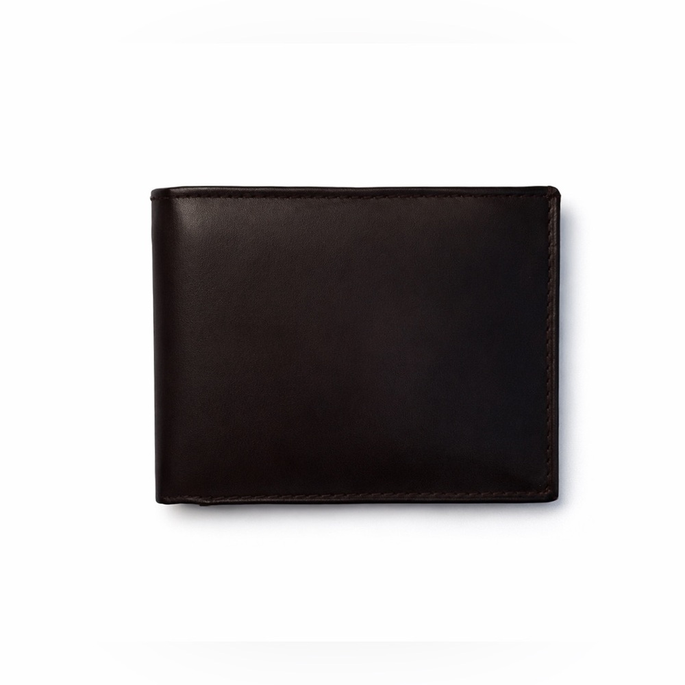 Elegant Black Leather Wallet with Multiple Compartments